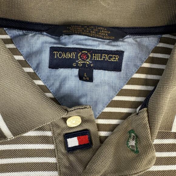 Tommy Hilfiger Wakefield Valley Golf Polo Shirt Men's Large Striped Cotton - Picture 3 of 7